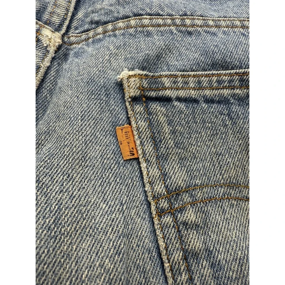 Vintage Levis 505 Jeans Mens 34x30 Made in USA Straight Leg Workwear Orange Tab